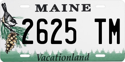 ME license plate 2625TM