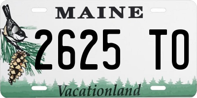 ME license plate 2625TO
