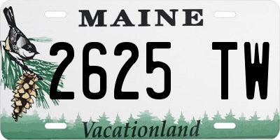 ME license plate 2625TW