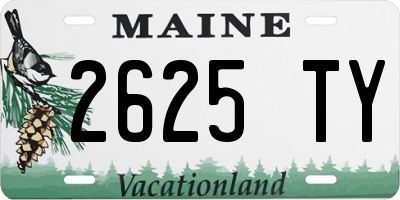 ME license plate 2625TY