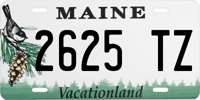 ME license plate 2625TZ