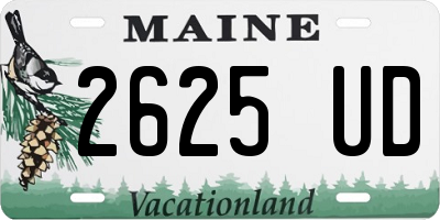 ME license plate 2625UD