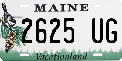 ME license plate 2625UG
