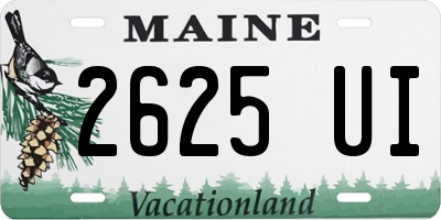ME license plate 2625UI