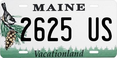 ME license plate 2625US