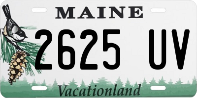 ME license plate 2625UV