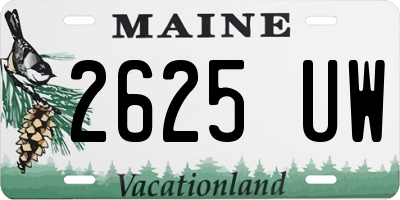 ME license plate 2625UW