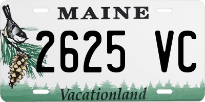 ME license plate 2625VC