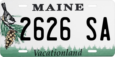 ME license plate 2626SA