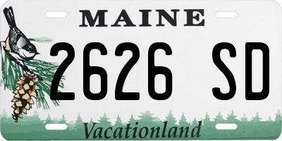 ME license plate 2626SD