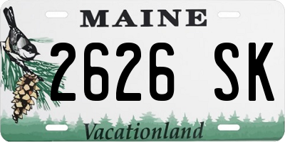 ME license plate 2626SK