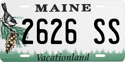 ME license plate 2626SS