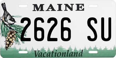ME license plate 2626SU