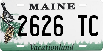 ME license plate 2626TC