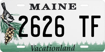 ME license plate 2626TF