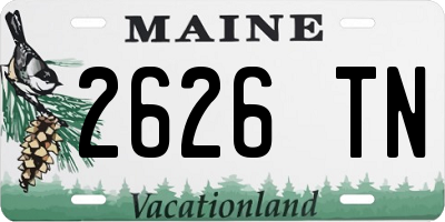 ME license plate 2626TN