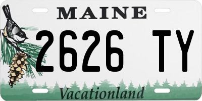 ME license plate 2626TY