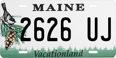 ME license plate 2626UJ