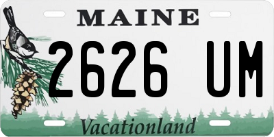 ME license plate 2626UM