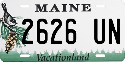 ME license plate 2626UN