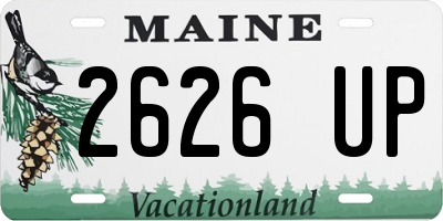 ME license plate 2626UP