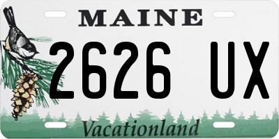 ME license plate 2626UX