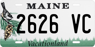 ME license plate 2626VC