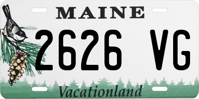 ME license plate 2626VG