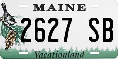 ME license plate 2627SB