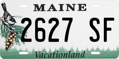 ME license plate 2627SF