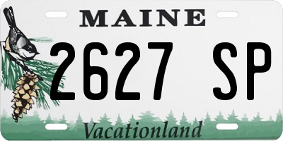 ME license plate 2627SP