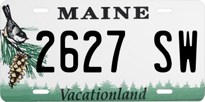 ME license plate 2627SW