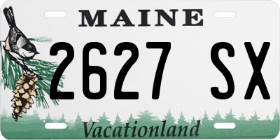 ME license plate 2627SX