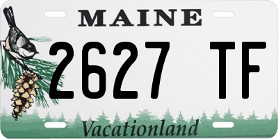 ME license plate 2627TF