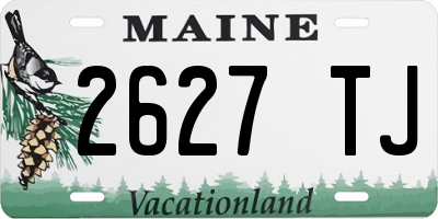 ME license plate 2627TJ