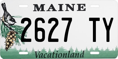 ME license plate 2627TY