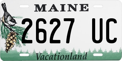 ME license plate 2627UC