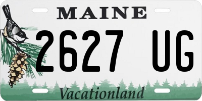 ME license plate 2627UG