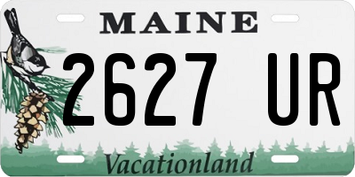 ME license plate 2627UR