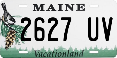 ME license plate 2627UV