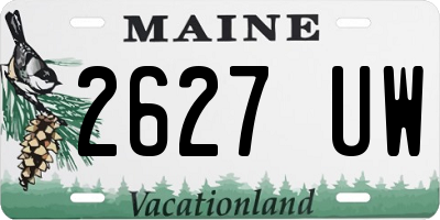 ME license plate 2627UW