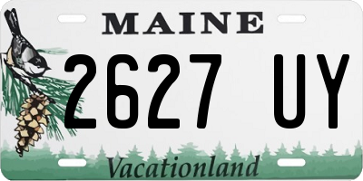 ME license plate 2627UY