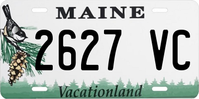 ME license plate 2627VC