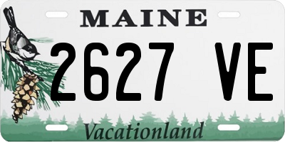 ME license plate 2627VE