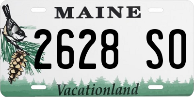 ME license plate 2628SO