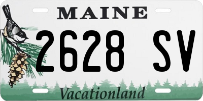 ME license plate 2628SV
