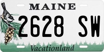 ME license plate 2628SW