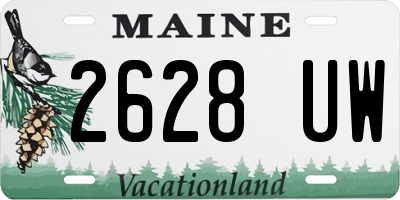 ME license plate 2628UW