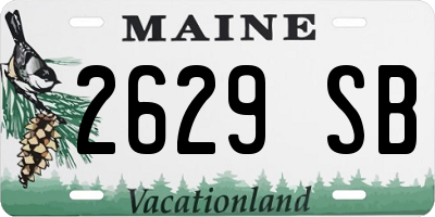 ME license plate 2629SB