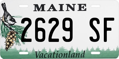 ME license plate 2629SF